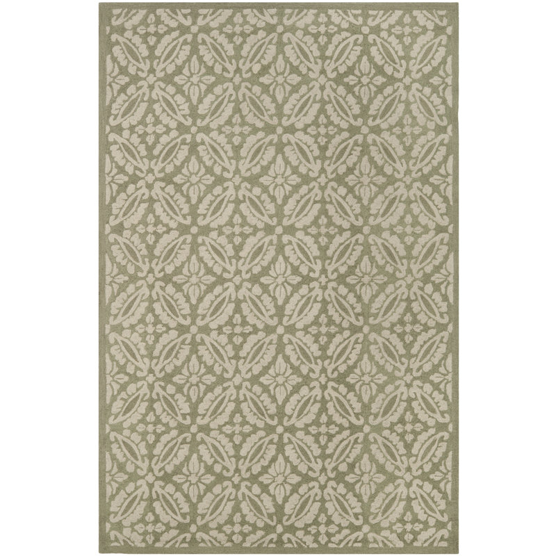 Baytown Hand Hooked Wool Pile Geometric Rug, Rectangle 2'6" x 4'