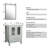 72" Double Bathroom Vanity Set with Glass Sink Top, Water Saving Faucet-923368718-923368719