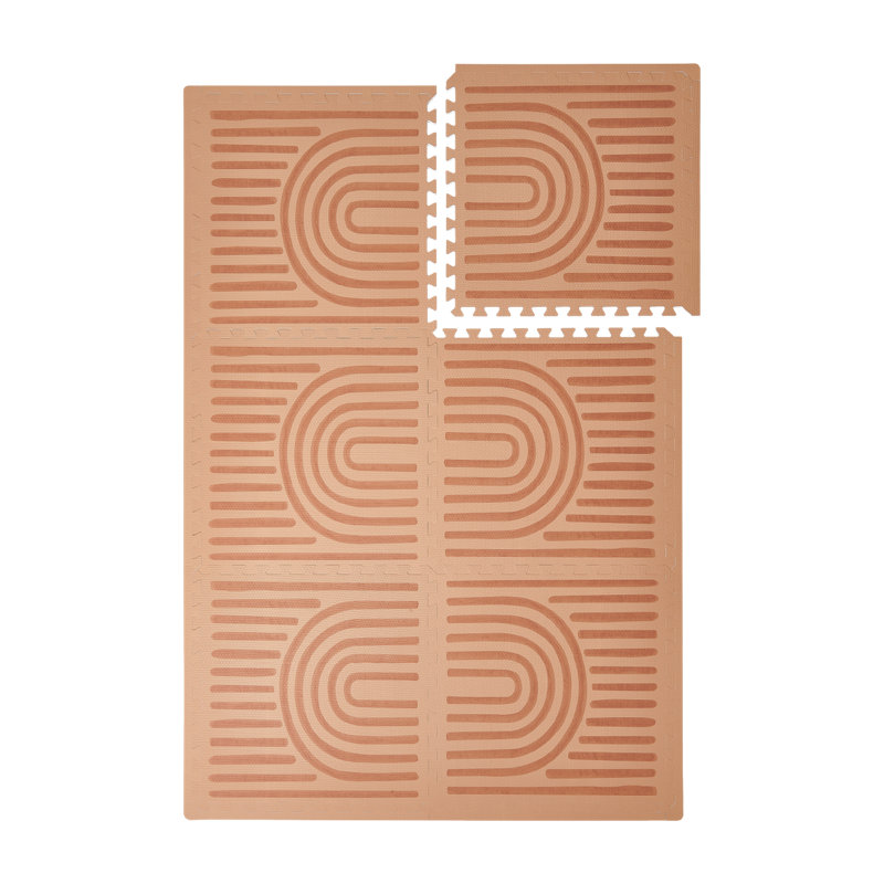 Haven Mat- Linear Linen, Brown