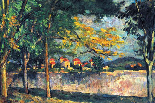 «Into the Street» par Paul Cezanne - reproduction, H 44 po x l 66 po