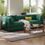 Canapé-lit 78,7 po en velours côtelé vert, canapé de salon compact, canapé convertible 5 en 1 avec 2 coussins, aucun assemblage requis, canapé sans os, tissu amovible pour animaux de compagnie-1148985111-1148985108-1148985109