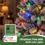 Arbre de Noël artificiel floqué avec lumières DEL-1636646340