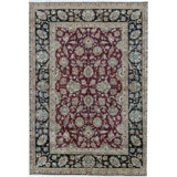 Sona Wool Oriental Area Rug in Red/Navy