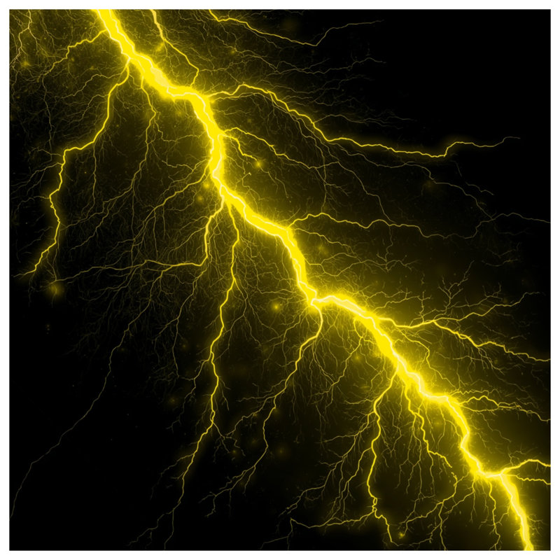 Yellow Lightning Bolt Comforter, Queen