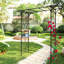 L'arche de jardin en métal 80,3 po x 20,02 po x 81,1 po, noire, améliore le décor du jardin avec des vignes grimpantes d'une hauteur de 81,1 po, 80,3 po x 20,02 po, pour diverses plantes