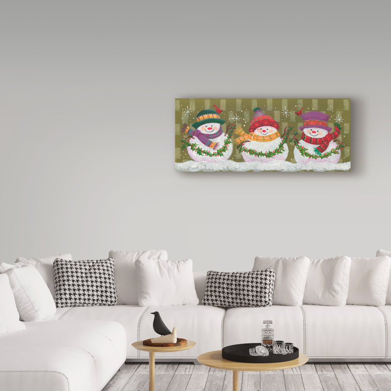 « checked snows », art sur toile, H 10 po x l 24 po x P 2 po