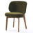 20.1" Extra Wide Upholstered Dining Chair, Side Chair with High Wingback, Armless Vanity Chair With Solid Wood Legs For Dining Living Room Vanity Office, Green, Set of 2-848364689