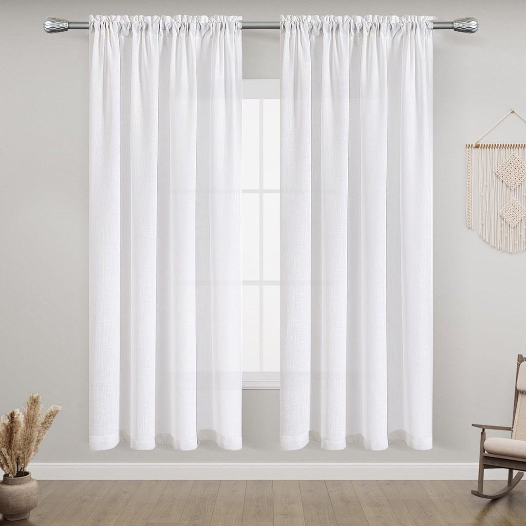 Dijanka Polyresin Adjustable Single Curtain Rod Wildon Home® 