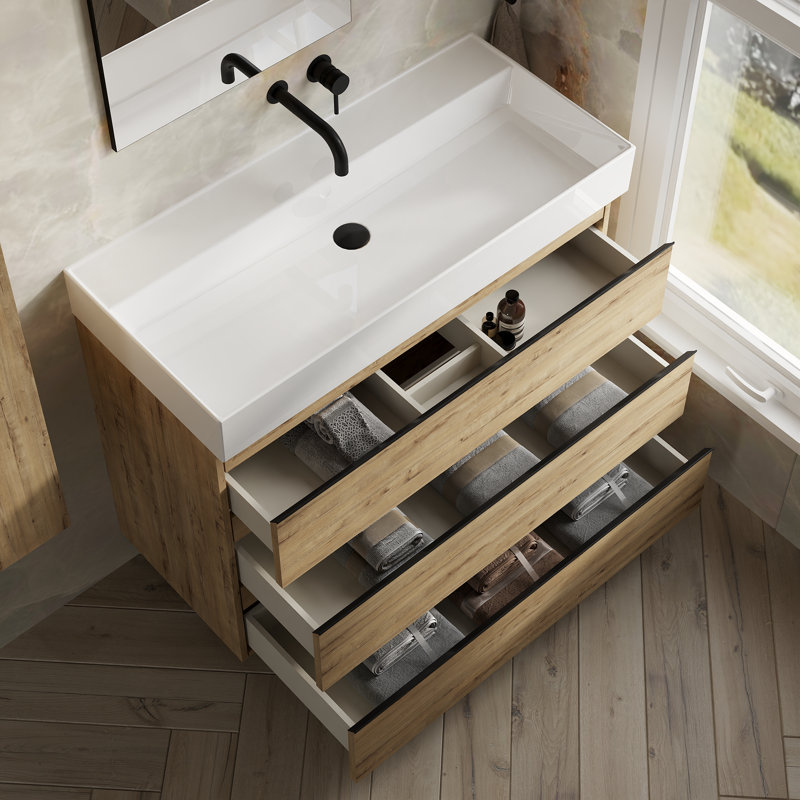 Sabree 1mm Double Bathroom Vanity with Basin
