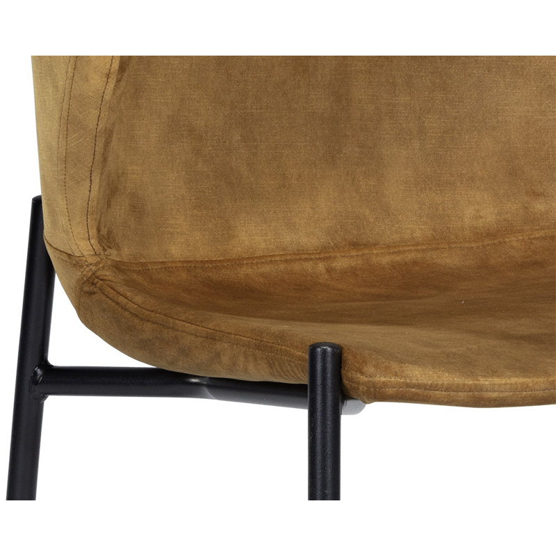 Upholstered Dining Chair, Gold