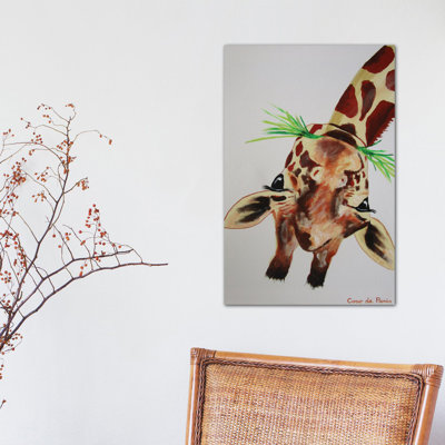 « envers giraffe », peinture sur toile tendue
