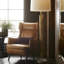Budelli Wing Chair Cognac Leather Dark Walnut