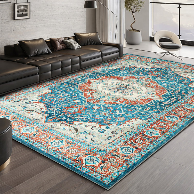 Vintage Oriental Area Rug – Living Room Large Rug for Cozy and Stylish Space, Rectangle 60 x 110 cm