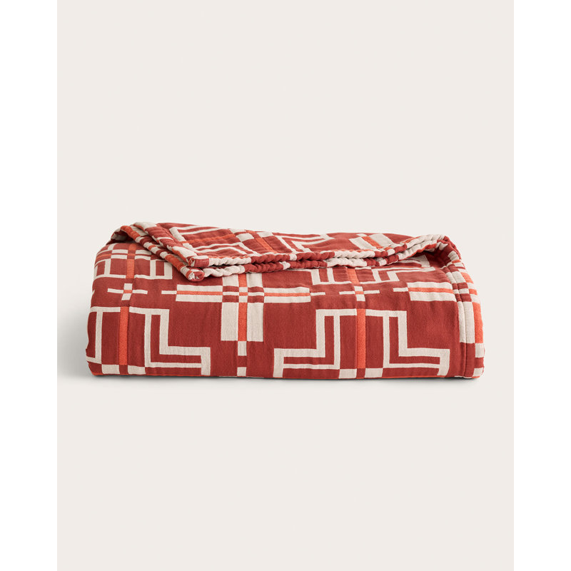 Pendleton San Marcos Persimmon  Quilt, 108" L x 90" W