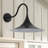 1-Light spray painted black dimmable wrought iron wall lamp
