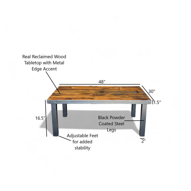 The Reclaimed Roots Coffee Table, 16.5" H x 48" W x 30" D