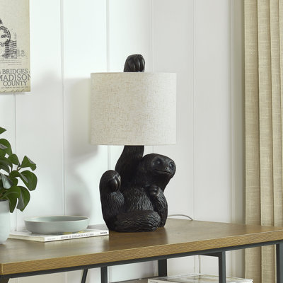 22" Resin Sloth Table Lamp With Shade