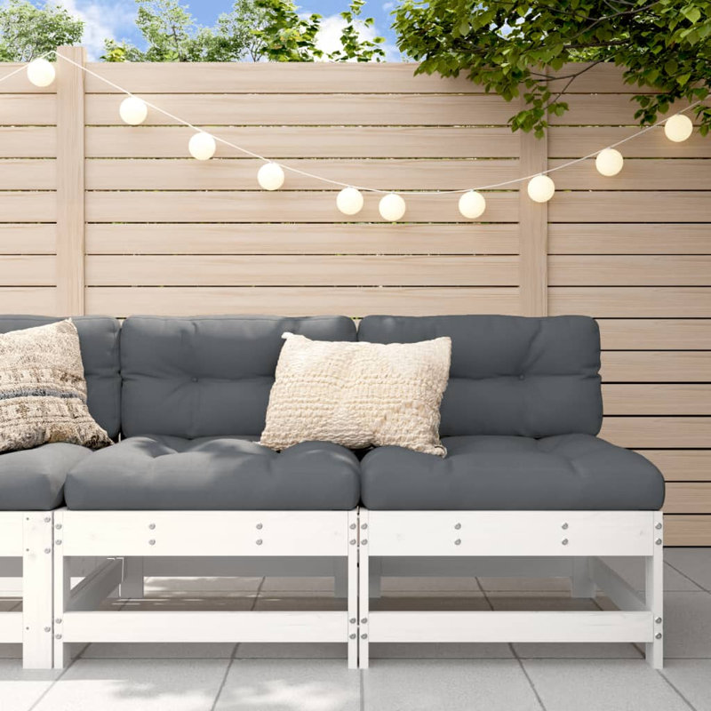 Newbill 62cm Wide Rectangle Patio Sofa, White