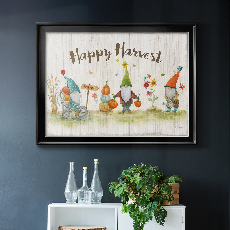 Toile tendue avec châssis Gnome Harvest, H 25 po x l 37 po x P 1,5 po, Toile avec cadre flottant noir