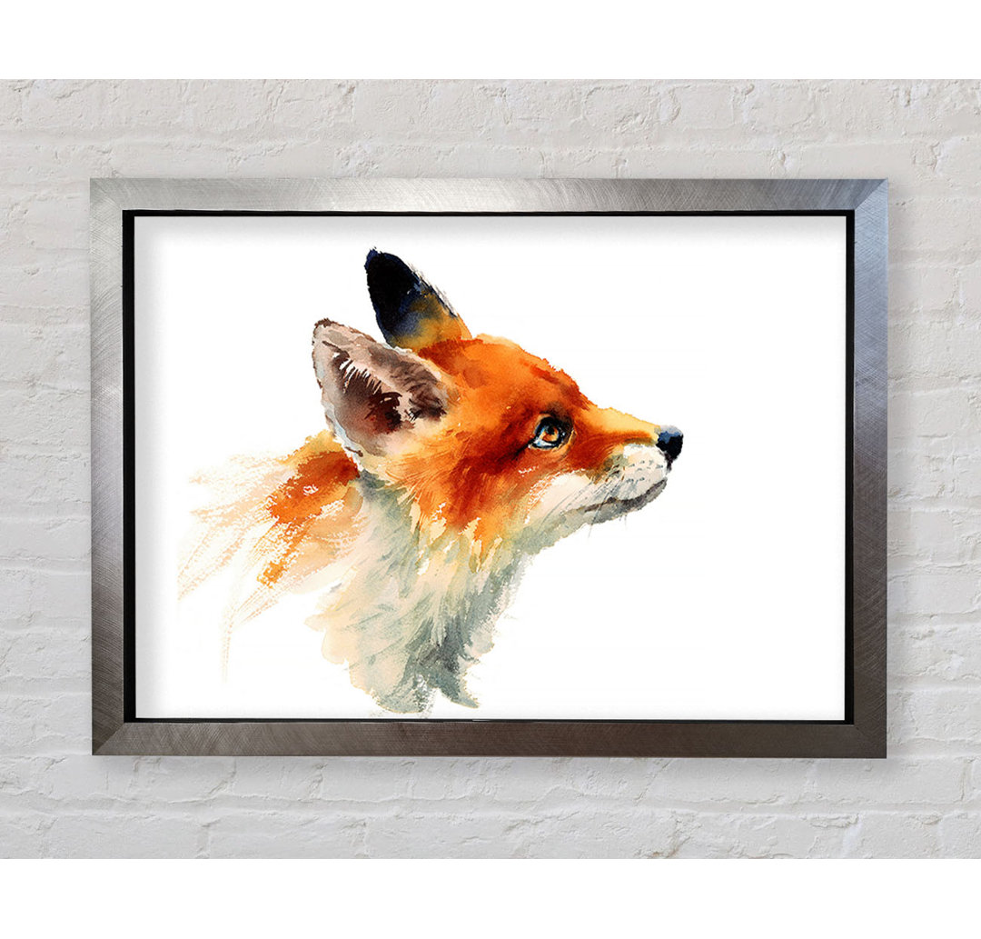 Viso Fox Love Gerahmter Druck Wandkunst