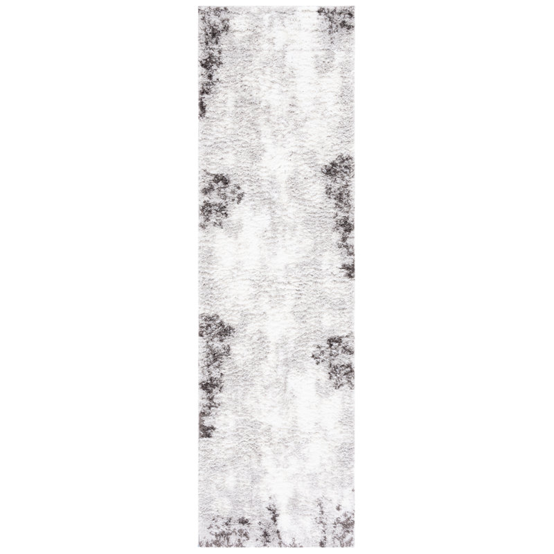 Mahle Light Gray/Dark Gray Area Rug, Runner 2'3" x 8'