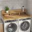 Comptoir de laveuse-sécheuse, plateau à linge en bois avec rebord, 54 po-744116430