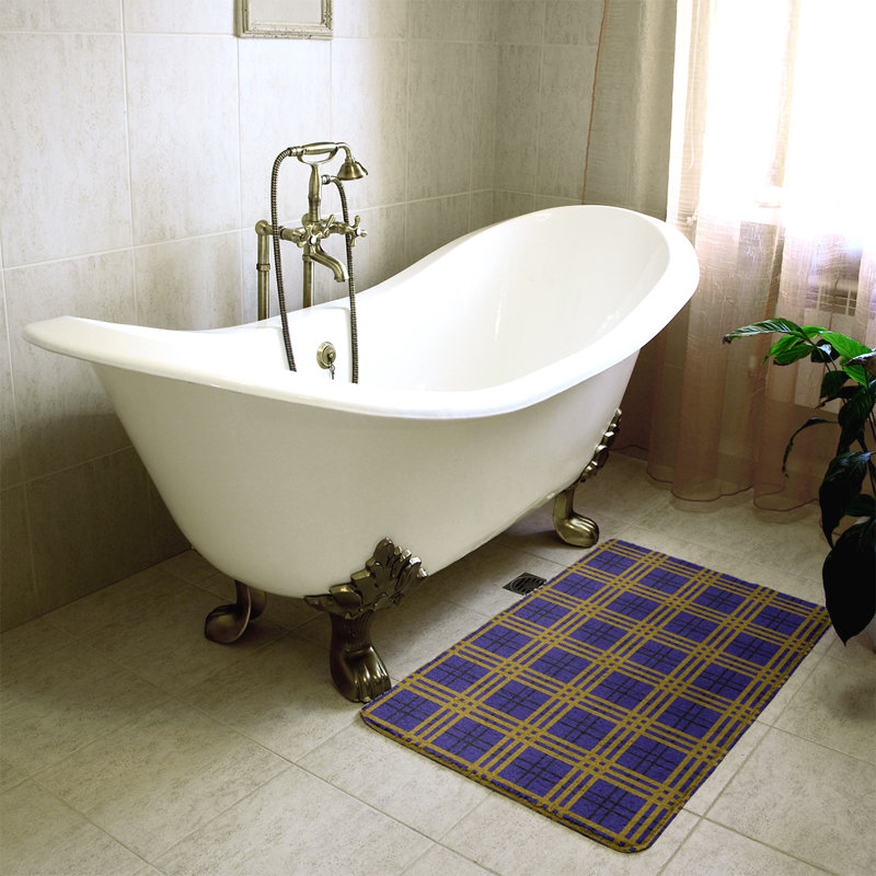 Tapis pour salle de bain Tampa Bay, l 21 po x L 34 po, Mauve / jaune
