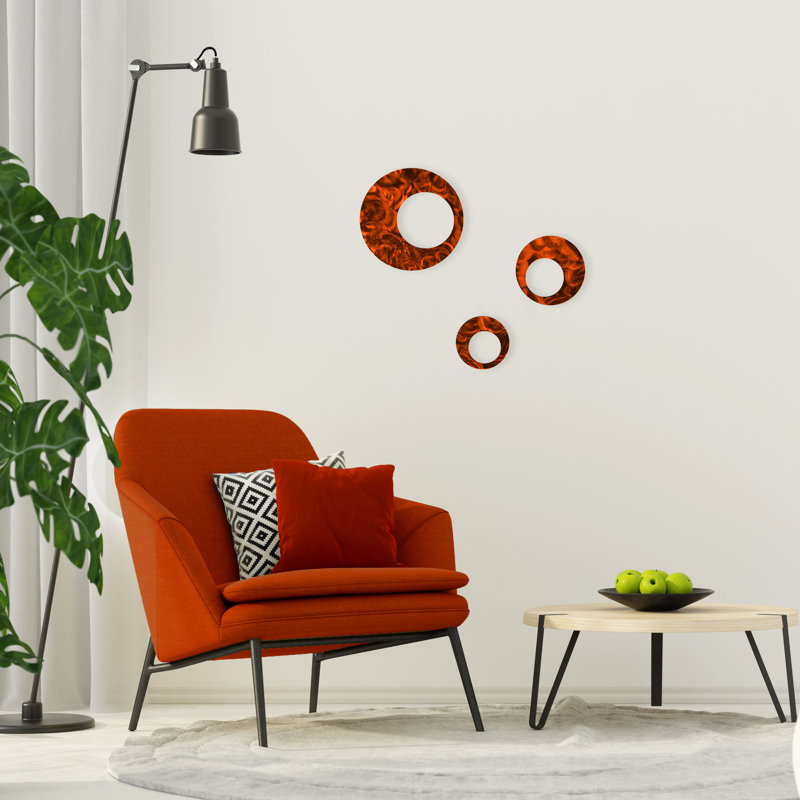 Ensemble de cercles contemporains, Orange bonbon