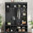 Modern White Hall Tree With 6 Metal Hooks - 3 Top Dividers & Shoe Storage For Entryway-1487034226