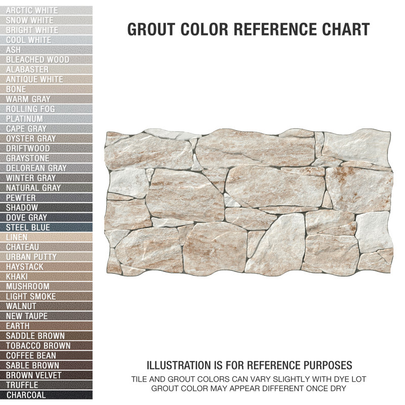 Caldera Roques 13" x 25" Porcelain Stone Look Wall & Floor Tile, Beige