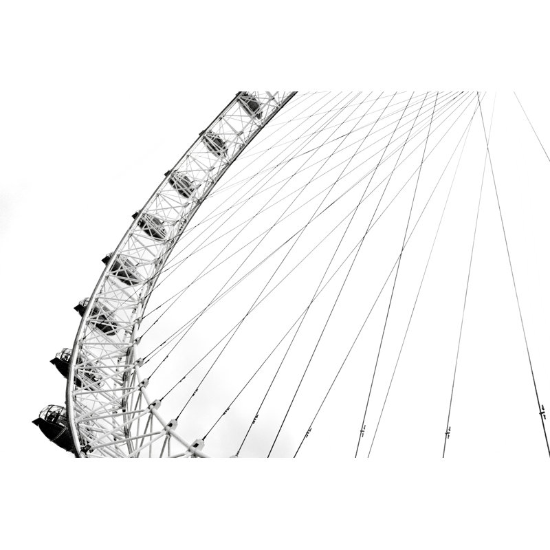 Spinning Wheel I by Golie Miamee - Print on Canvas, 81cm H x 122cm W, Black Floater Framed