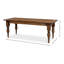 Gabby Pine Wood Dining Table