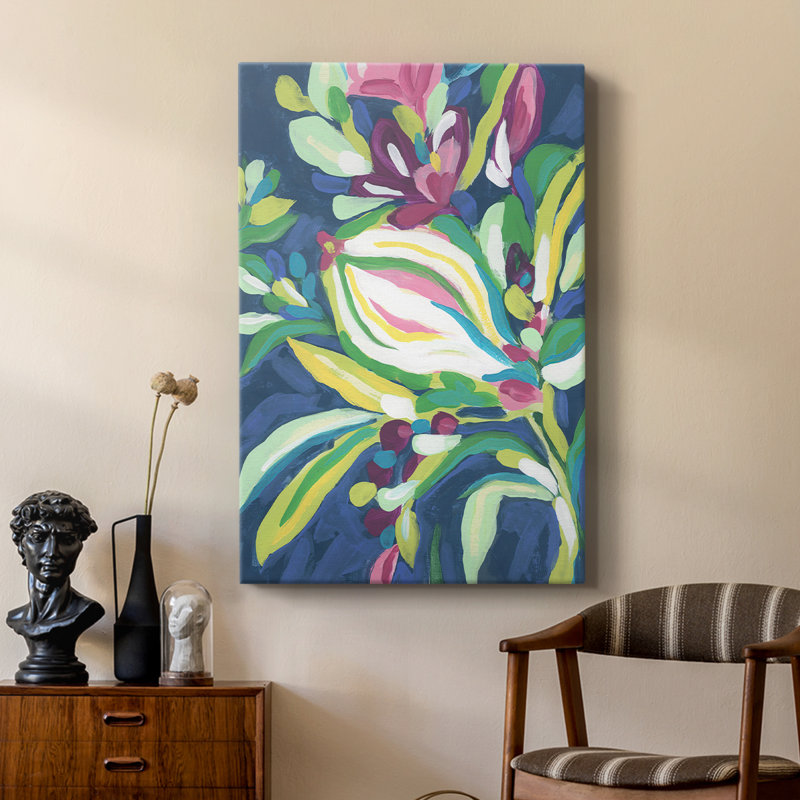 Blue Tropics II - galerie Cavas sur mesure, H 60 po x l 40 po