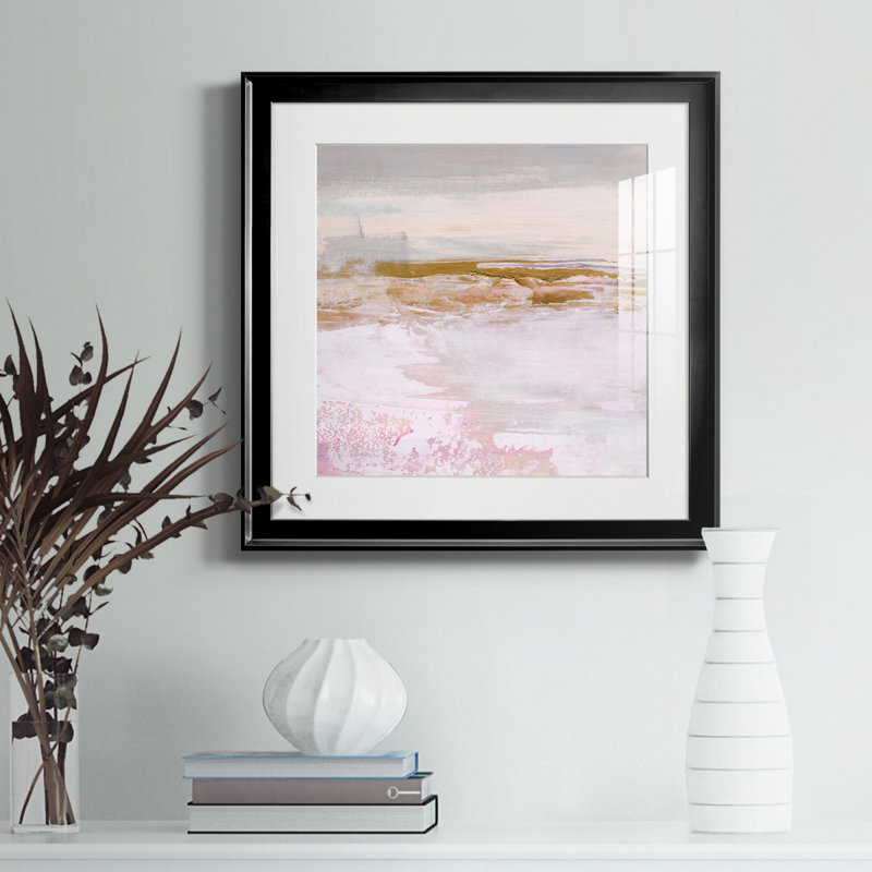 Toile encadrée Magenta Skyline I-Premium - prête à être accrochée, H 26,5 po x l 26,5 po x P 1,5 po, Papier encadré noir