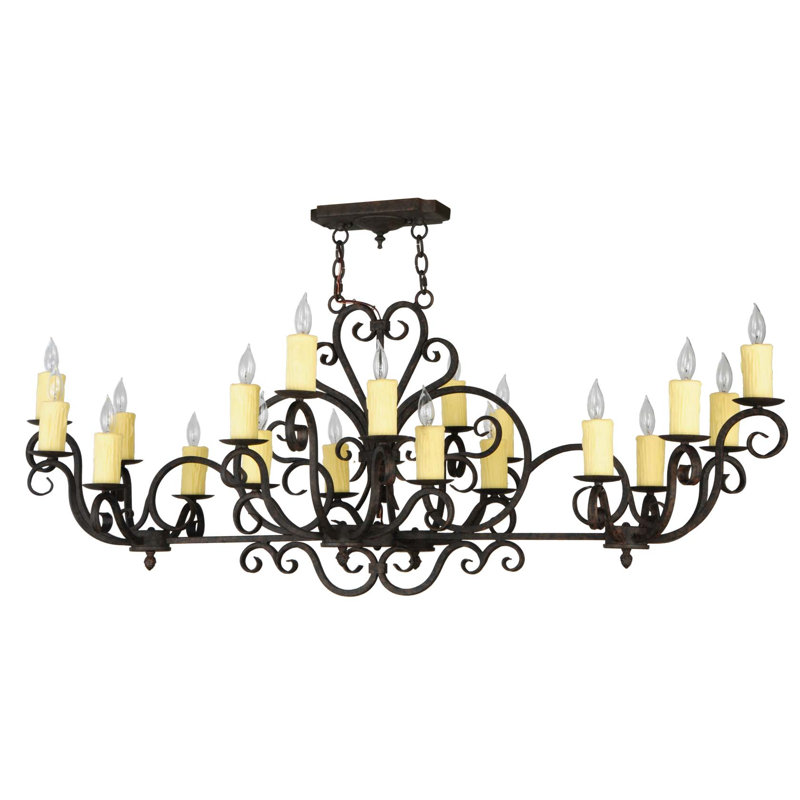 Lustree 20 lumières façon bougie Brilliana