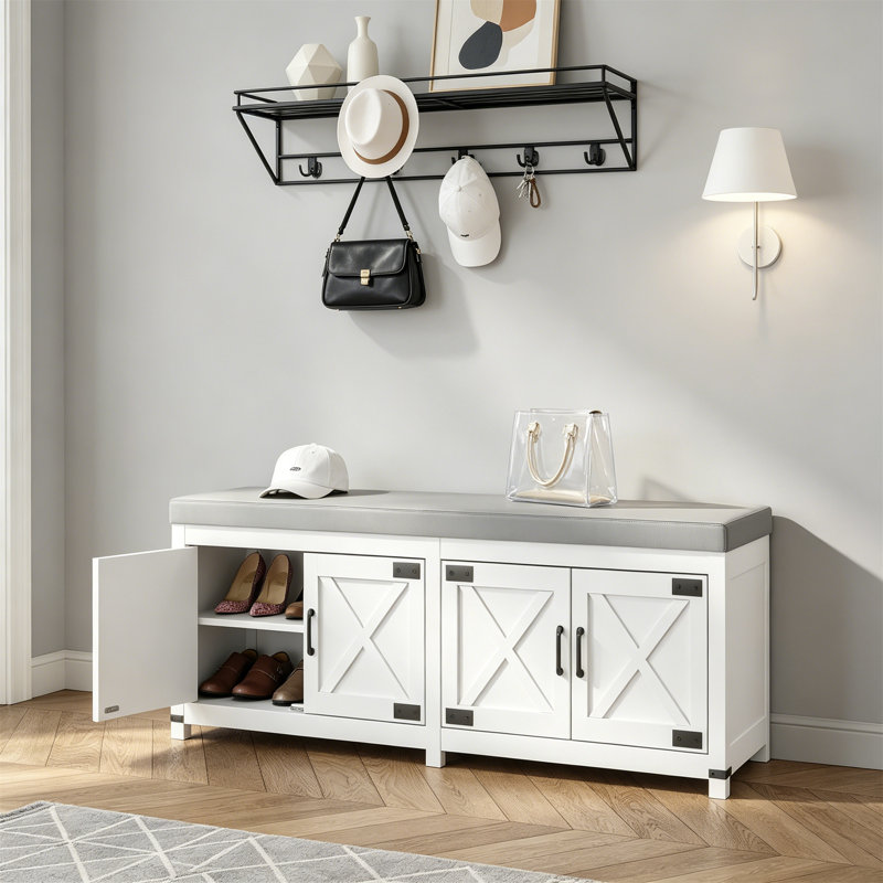 16 Pair Shoe Storage Bench