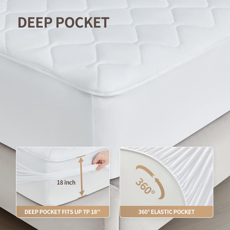 Premium Quilted Heated Mattress Pad, Bed Warmer, 9 Heat Settings, 1-12 Hours Auto Off, Soft and Cozy, Deep Pocket, Fast Heating, Machine Washable