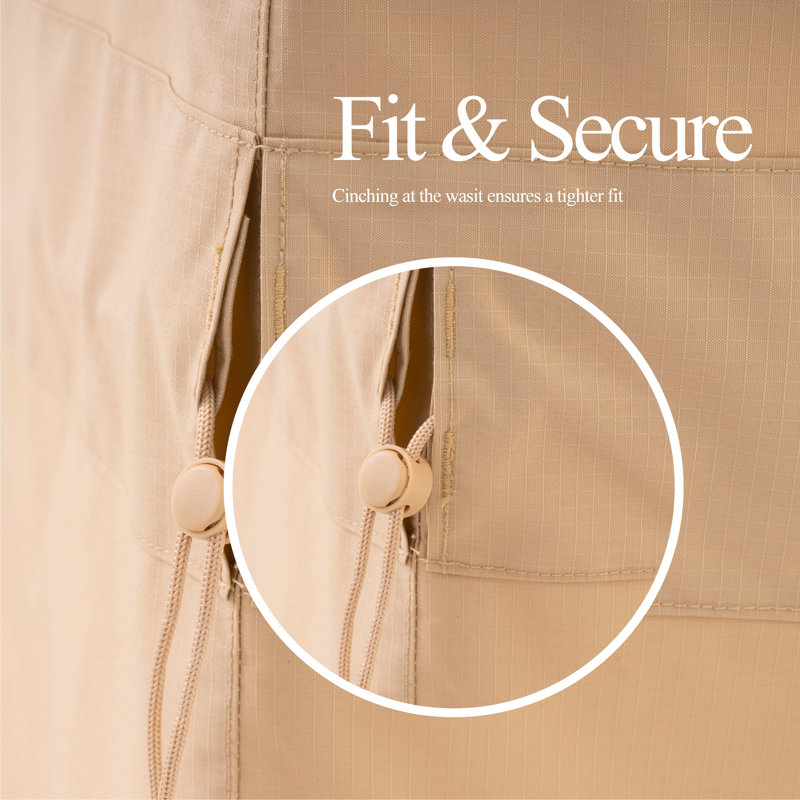 Premium Waterproof Outdoor Patio Chair Covers: Latest Rip-Stop Fabric, 3-Year Warranty, Beige, 36" H x 34" W x 36" D
