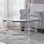 Table basse moderne en verre transparent avec matériaux en acrylique et en fer Chic translucide A