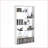 Bookshelf, Industrial 6-Shelf Royal Blue Metal Frame Snow White (33x62x8) | Modern | Open Back-2062582487