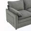 Fauteuil d'appoint rembourré avec coussin double couche et poches de rangement latérales-1179977672