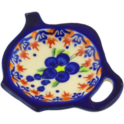 Polmedia Stoneware Tea Bag Plate