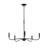 Ilia 5-Light Matte Black Chandelier-127380303