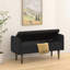 Tabouret de rangement en velours noir - pour usage domestique 45,98 po x 16,75 po x 21,75 po, conception moderne, facile à assembler, ce banc convient aux salons, aux chambres à coucher élégantes et simples à assembler