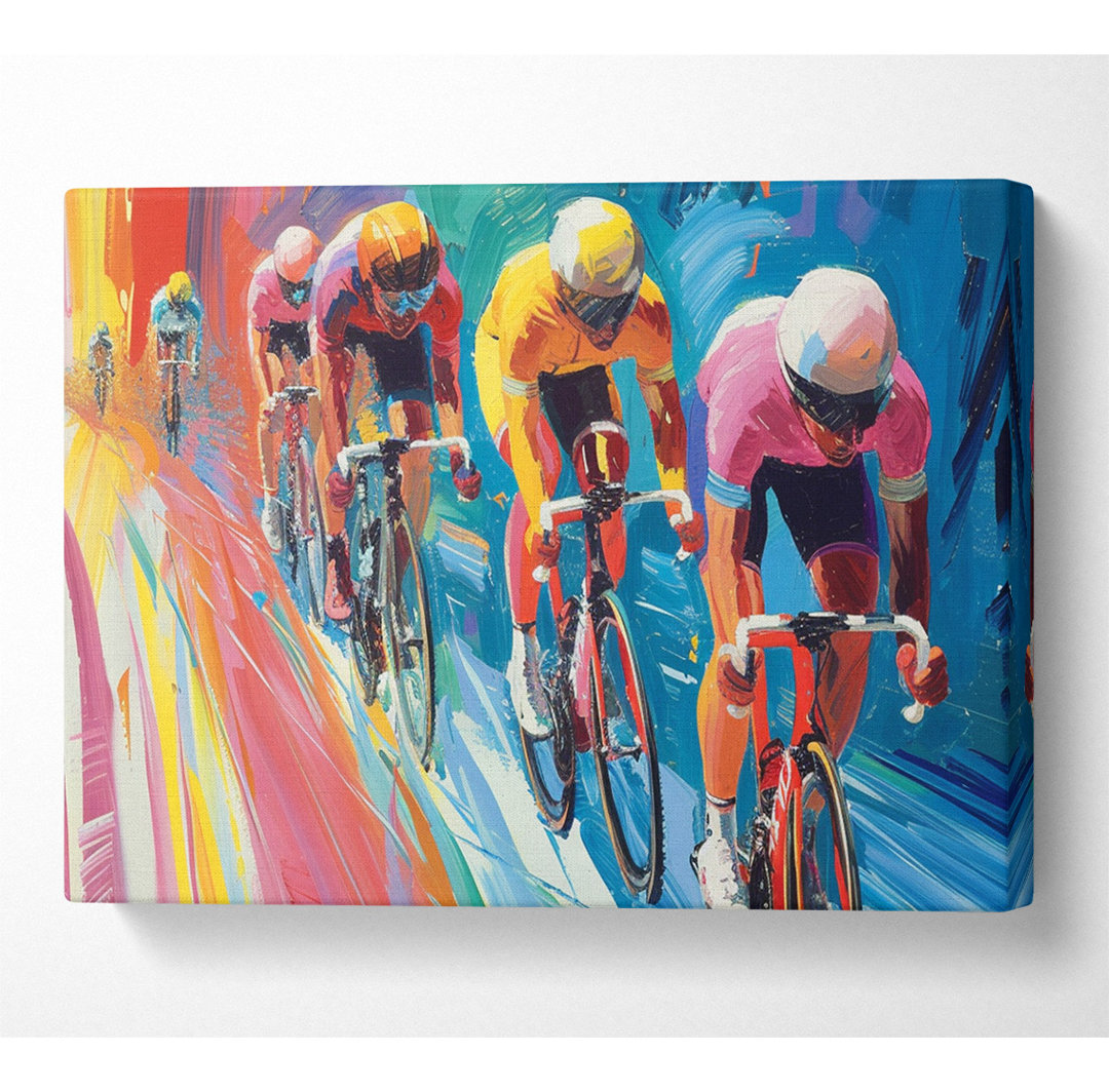 Bold Cyclists - Kunstdrucke ohne Rahmen auf Leinwand