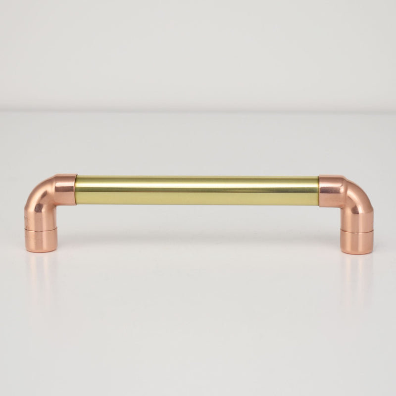 Brass U-Pull Handle With Copper Detail