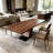 Chinese Wabi-Sabi Solid Wood Dining Table