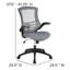 Mid-Back Mesh Swivel Ergonomic Task Office Chair with Flip-Up Arms-364075248-364075254