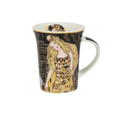 Grande tasse en porcelaine Latarence Adarna Gustav Klimt "Adam and Eve" dans une boîte cadeau