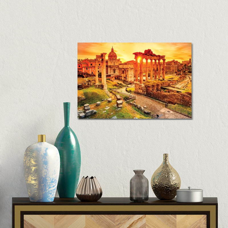 Roman Forum II by Susanne Kremer - Gallery-Wrapped Canvas Giclée on Canvas, 30.48 cm H x 45.72 cm W, Canvas